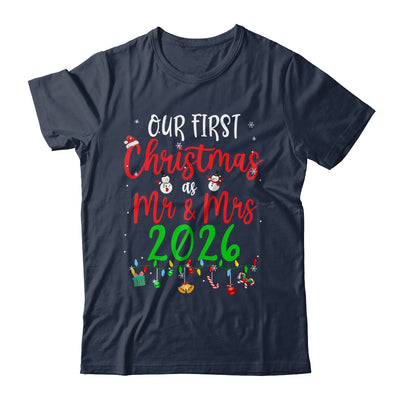 Our First Christmas As Mr Mrs 2026 Funny Christmas Couples Shirt & Sweatshirt | siriusteestore