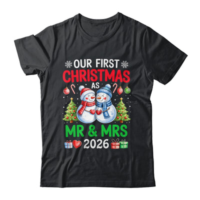 Our First Christmas As Mr & Mrs 2026 Snowman Couple Matching Shirt & Sweatshirt | siriusteestore