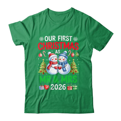 Our First Christmas As Mr & Mrs 2026 Snowman Couple Matching Shirt & Sweatshirt | siriusteestore