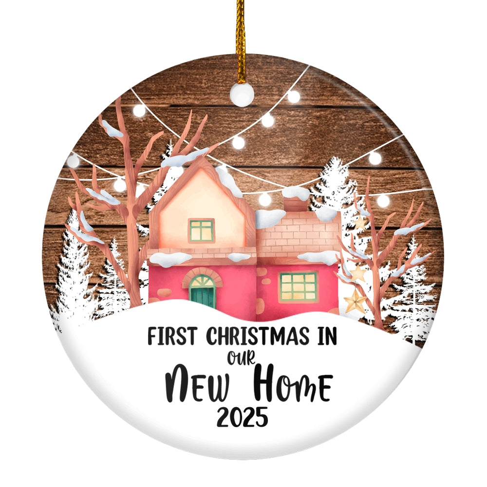 Our First Christmas in Our New Home House Ornament Wedding Couple Gift Newlywed Couple 2025 Decoration Christmas Tree Ornament | siriusteestore