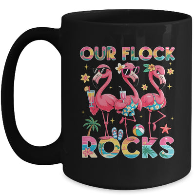 Our Flock Rocks Flamingo Summer Vacation Family Matching Mug | siriusteestore