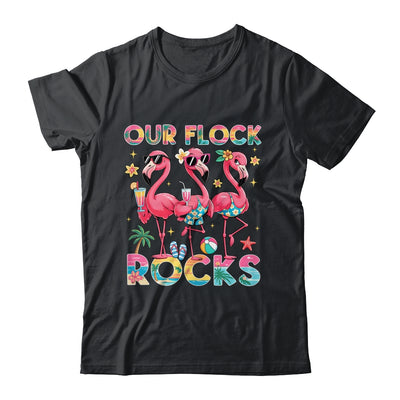 Our Flock Rocks Flamingo Summer Vacation Family Matching Shirt & Tank Top | siriusteestore