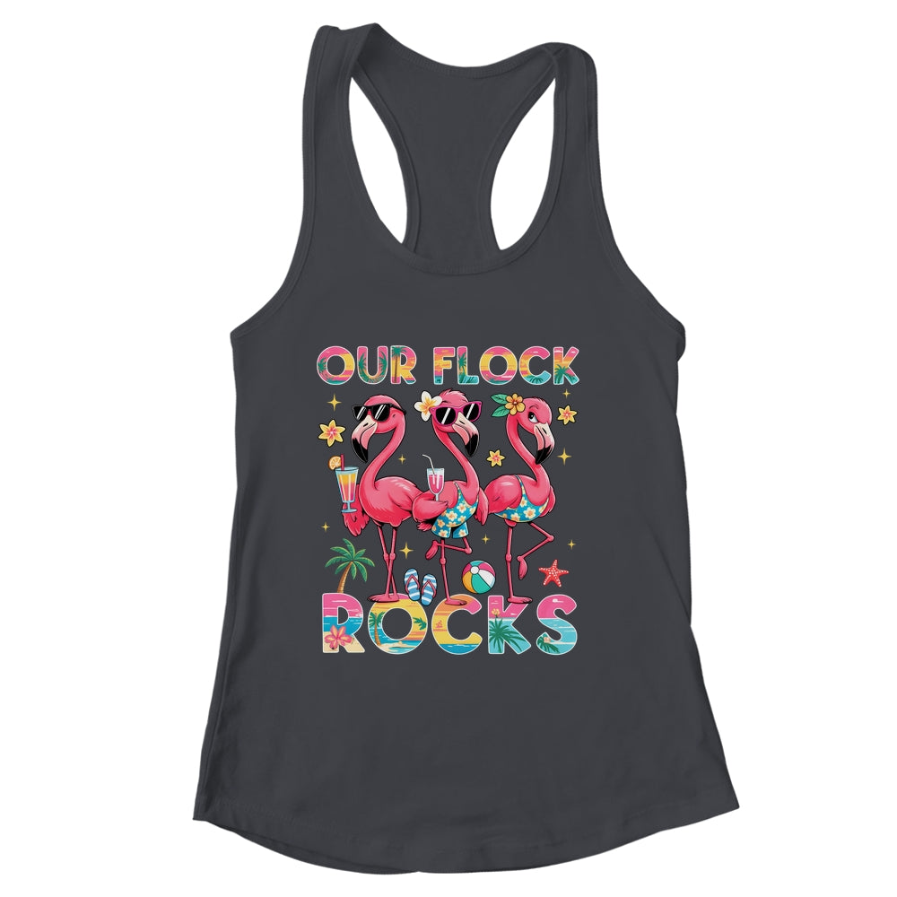 Our Flock Rocks Flamingo Summer Vacation Family Matching Shirt & Tank Top | siriusteestore