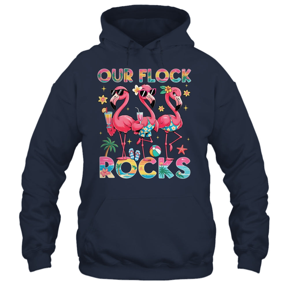 Our Flock Rocks Flamingo Summer Vacation Family Matching Shirt & Tank Top | siriusteestore