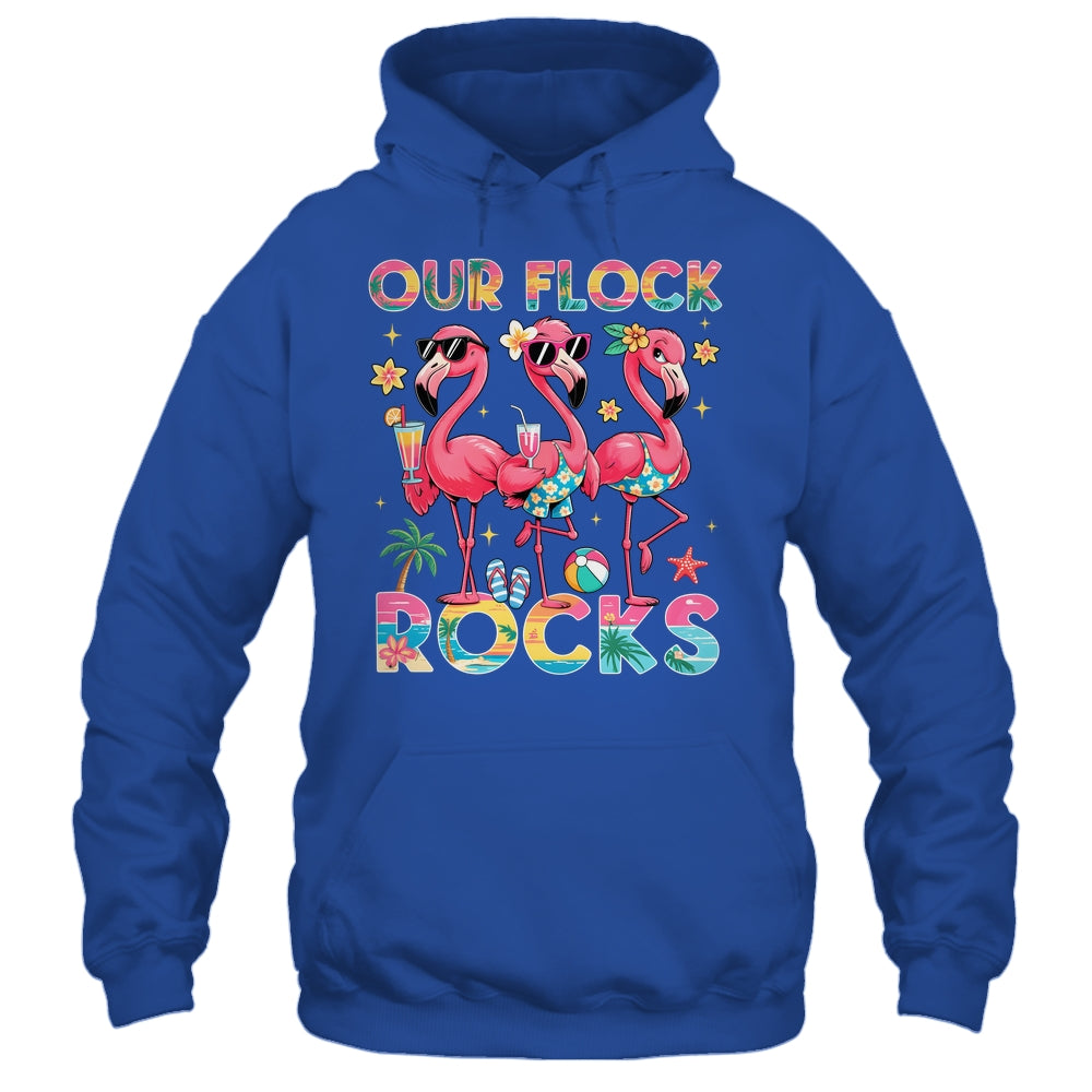 Our Flock Rocks Flamingo Summer Vacation Family Matching Shirt & Tank Top | siriusteestore
