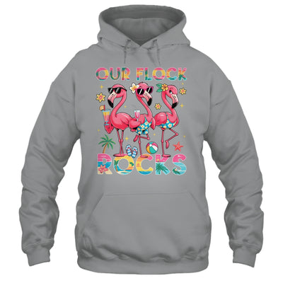 Our Flock Rocks Flamingo Summer Vacation Family Matching Shirt & Tank Top | siriusteestore