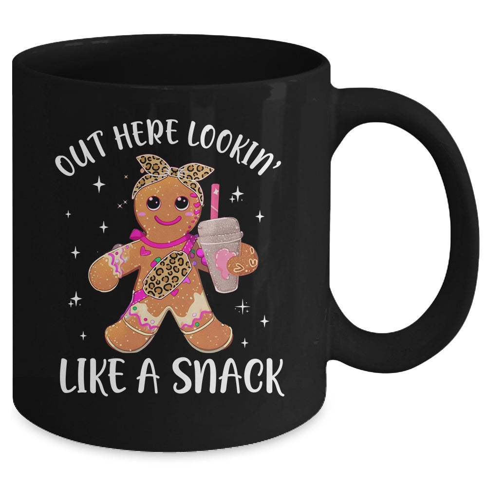 Out Here Lookin' Like A Snack Gingerbread Man Christmas Mug | siriusteestore