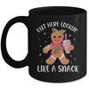 Out Here Lookin' Like A Snack Gingerbread Man Christmas Mug | siriusteestore