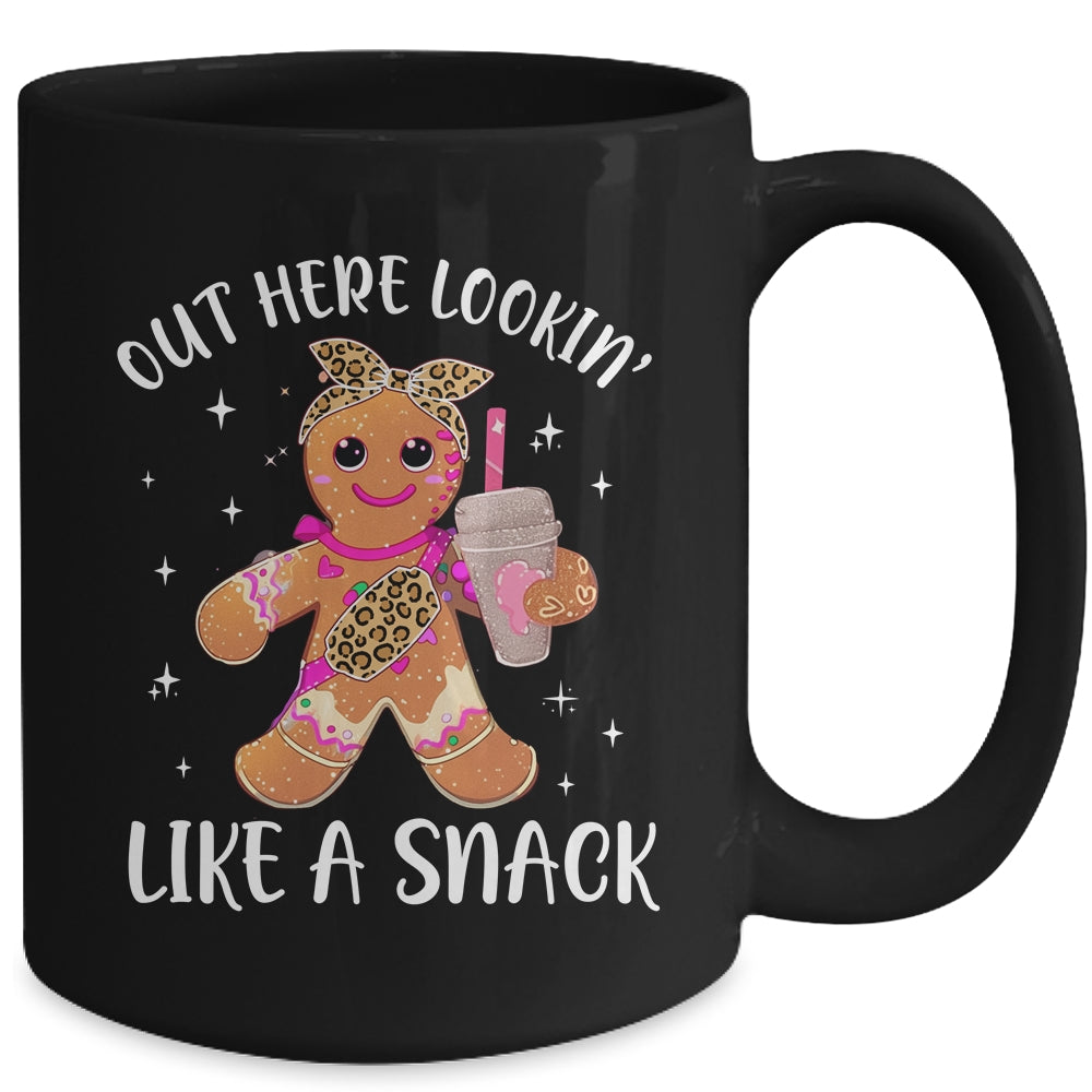 Out Here Lookin' Like A Snack Gingerbread Man Christmas Mug | siriusteestore
