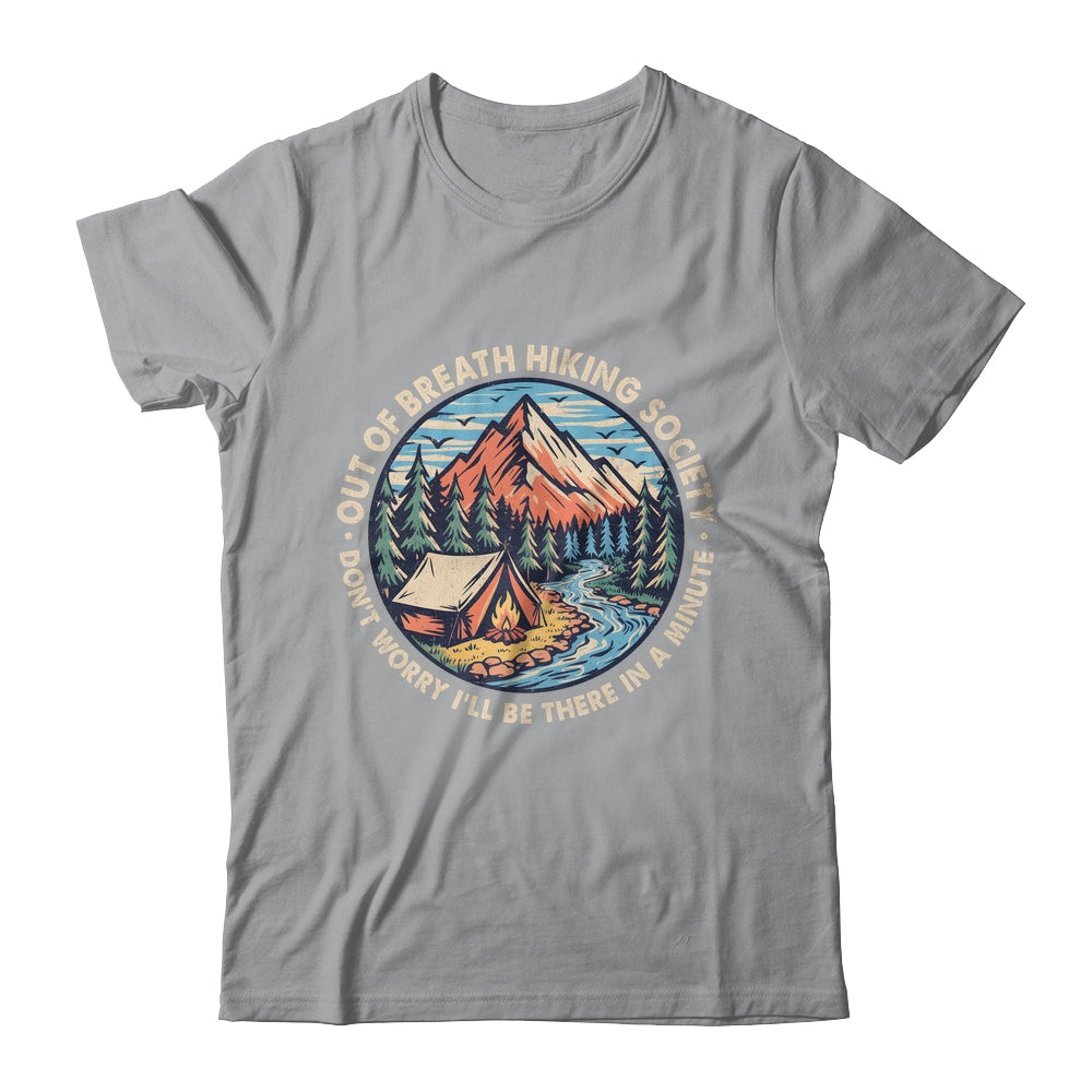 Out Of Breath Hiking Society Men Women Hiker Funny Outdoor Shirt & Tank Top | siriusteestore