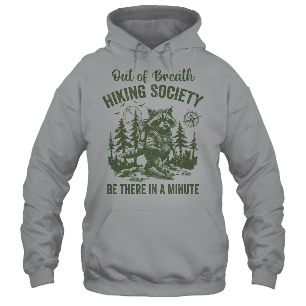 Out Of Breath Hiking Society Raccoon Retro Hiking Funny Shirt & Tank Top | siriusteestore
