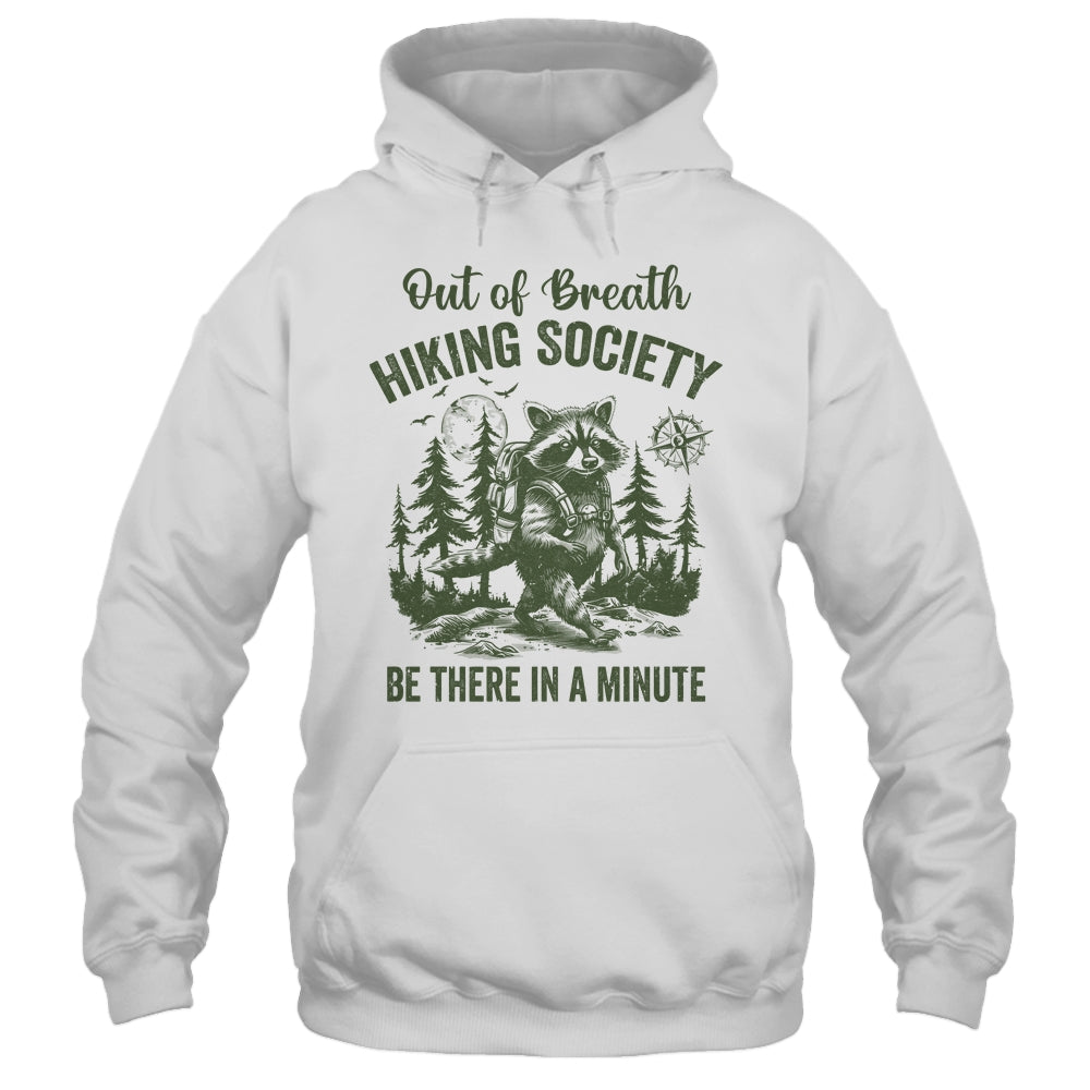 Out Of Breath Hiking Society Raccoon Retro Hiking Funny Shirt & Tank Top | siriusteestore