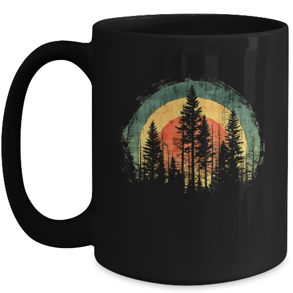 Outdoor Tree Nature Lover Vintage Wildlife Retro Forest Mug | siriusteestore