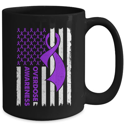 Overdose Awareness Flag Purple Ribbon Addiction Recovery Mug | siriusteestore