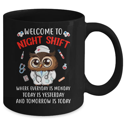 Owl Night Shift Funny Nurse Nursing RN LPN CNA For Men Women Mug | siriusteestore