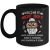 Owl Night Shift Funny Nurse Nursing RN LPN CNA For Men Women Mug | siriusteestore