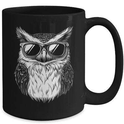 Owl Sunglasses Graphic Funny Owl Lover Men Women Kids Mug | siriusteestore