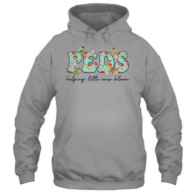 PEDS Helping Little Ones Bloom Work Pediatrics Nurse Spring Shirt & Hoodie | siriusteestore