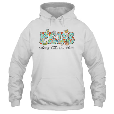 PEDS Helping Little Ones Bloom Work Pediatrics Nurse Spring Shirt & Hoodie | siriusteestore