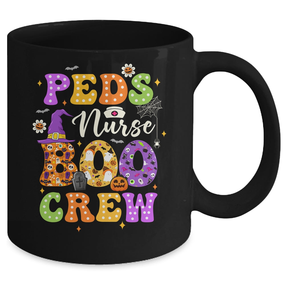 PEDs Nurse Boo Crew Ghost Squad Halloween Spooky Season Groovy Mug | siriusteestore