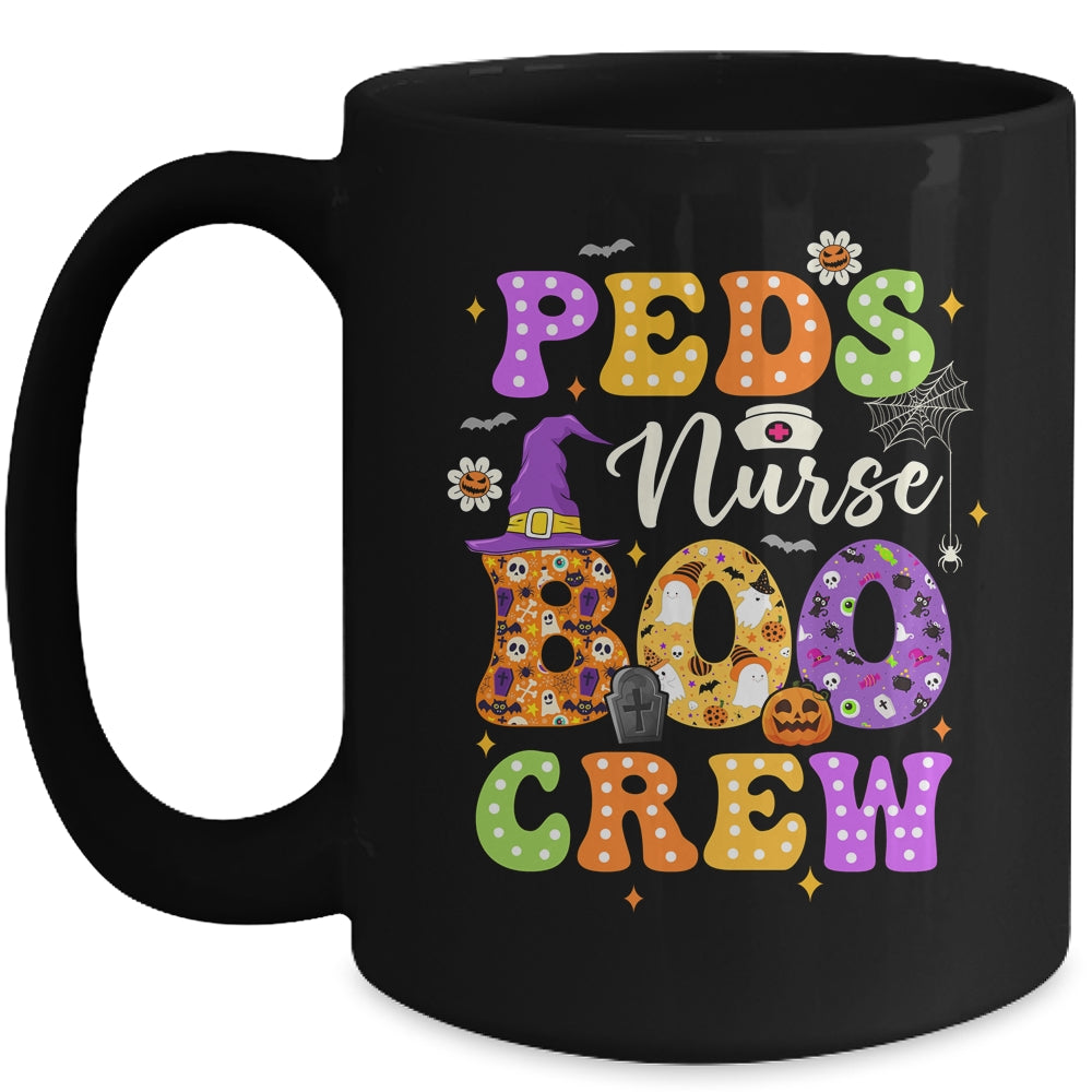 PEDs Nurse Boo Crew Ghost Squad Halloween Spooky Season Groovy Mug | siriusteestore