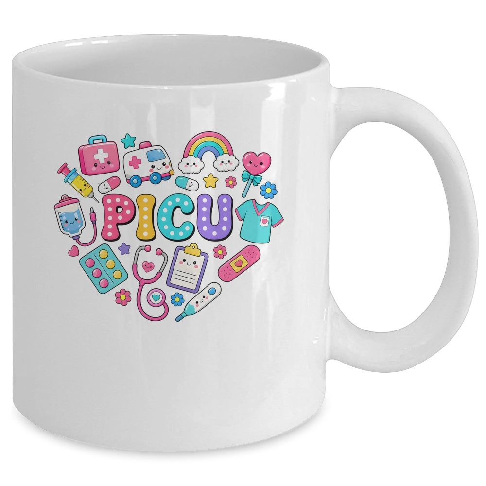 PICU Nurse Stuff Retro Pediatric Nurse ICU Peds Nursing Mug | siriusteestore