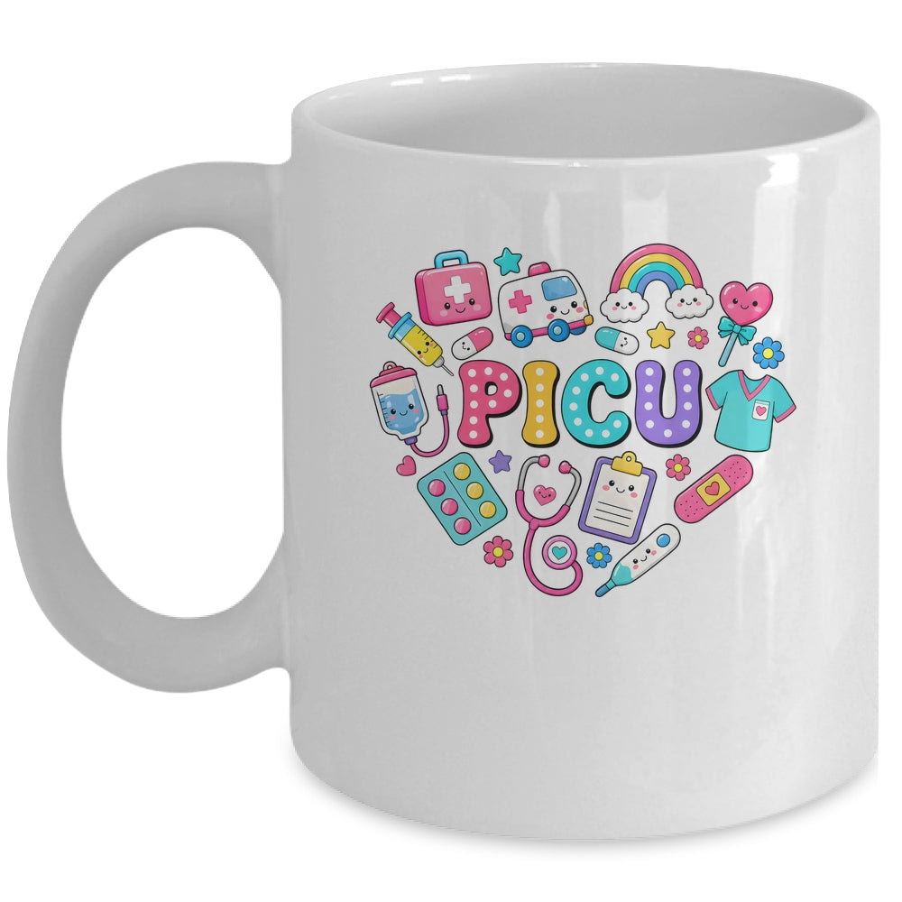 PICU Nurse Stuff Retro Pediatric Nurse ICU Peds Nursing Mug | siriusteestore