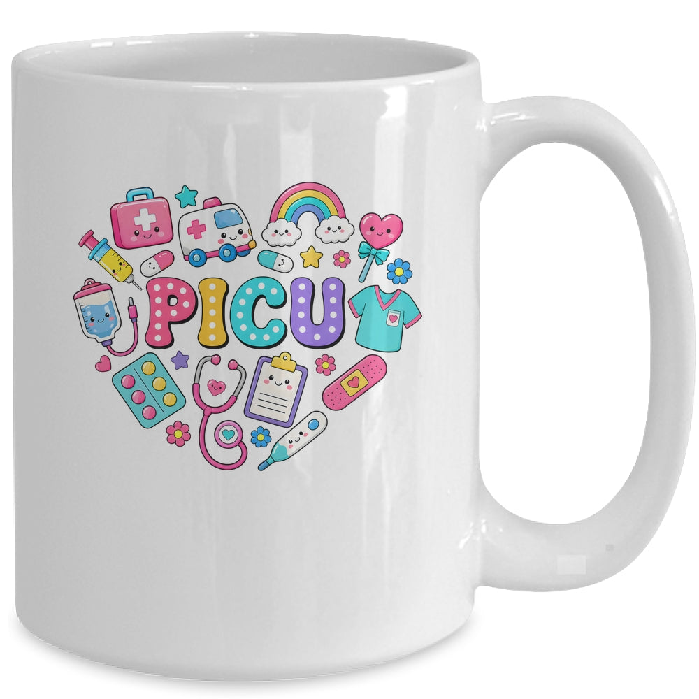 PICU Nurse Stuff Retro Pediatric Nurse ICU Peds Nursing Mug | siriusteestore