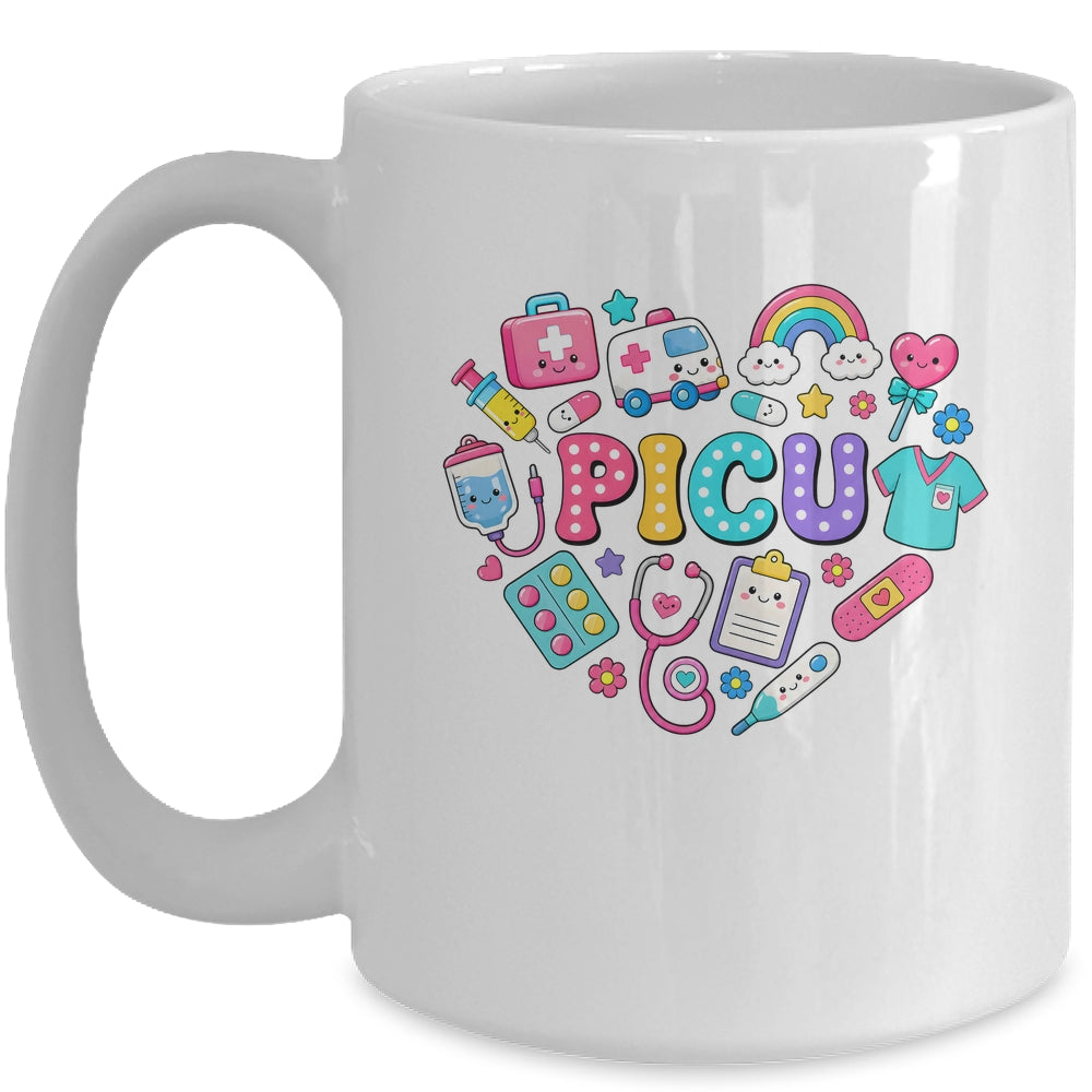 PICU Nurse Stuff Retro Pediatric Nurse ICU Peds Nursing Mug | siriusteestore
