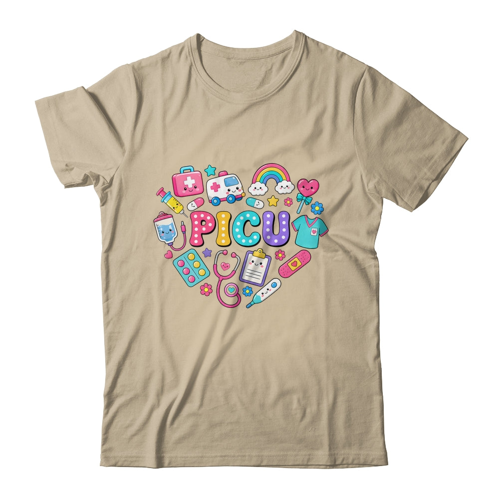 PICU Nurse Stuff Retro Pediatric Nurse ICU Peds Nursing Shirt & Hoodie | siriusteestore