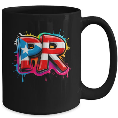 PR Graffiti Puerto Rico Flag Paint Street Art Men Women Mug | siriusteestore