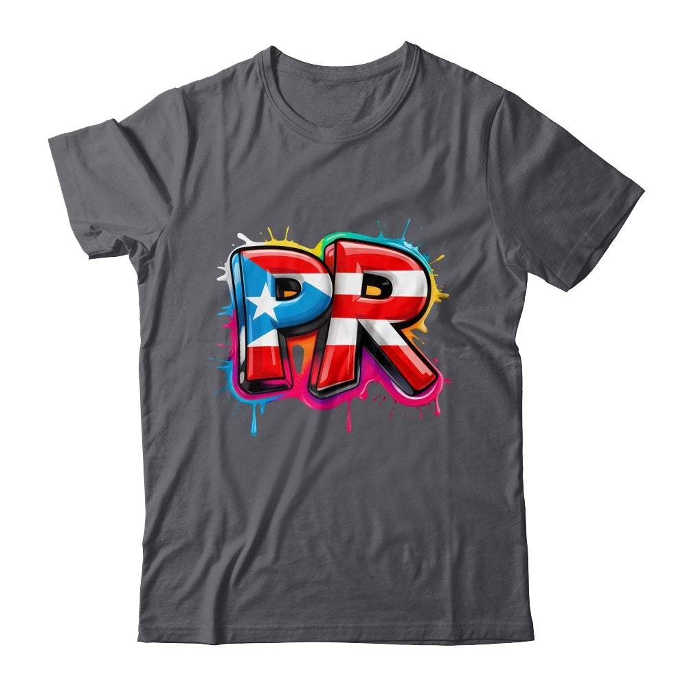 PR Graffiti Puerto Rico Flag Paint Street Art Men Women Shirt & Tank Top | siriusteestore