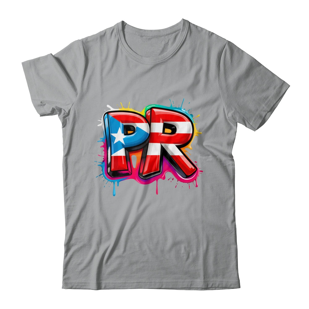 PR Graffiti Puerto Rico Flag Paint Street Art Men Women Shirt & Tank Top | siriusteestore