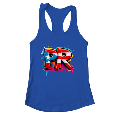 PR Graffiti Puerto Rico Flag Paint Street Art Men Women Shirt & Tank Top | siriusteestore