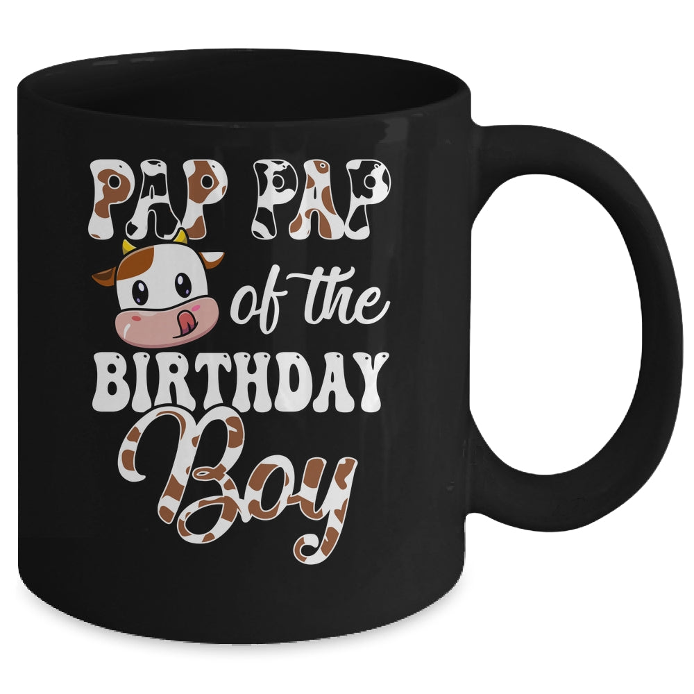 Pap Pap Of The Birthday Boy Cow Farm 1st Birthday Boy Mug | siriusteestore
