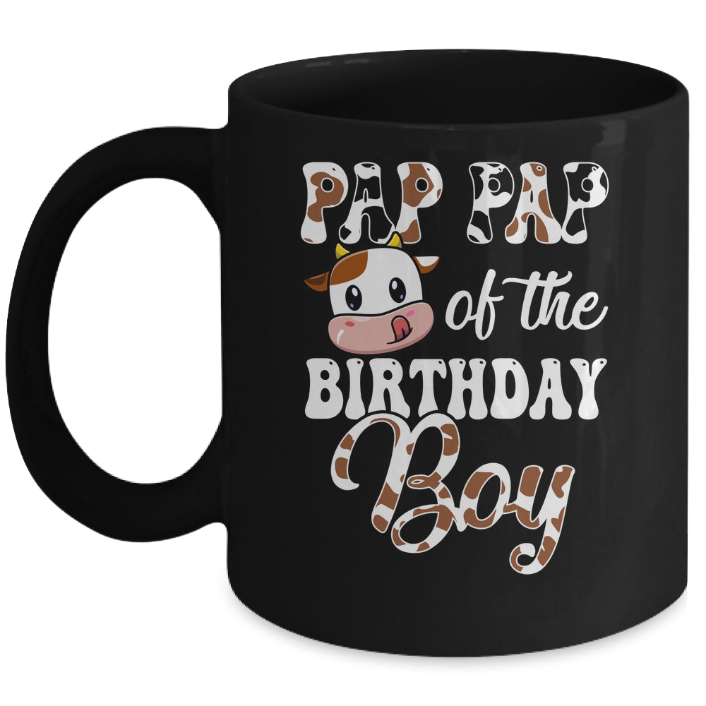 Pap Pap Of The Birthday Boy Cow Farm 1st Birthday Boy Mug | siriusteestore