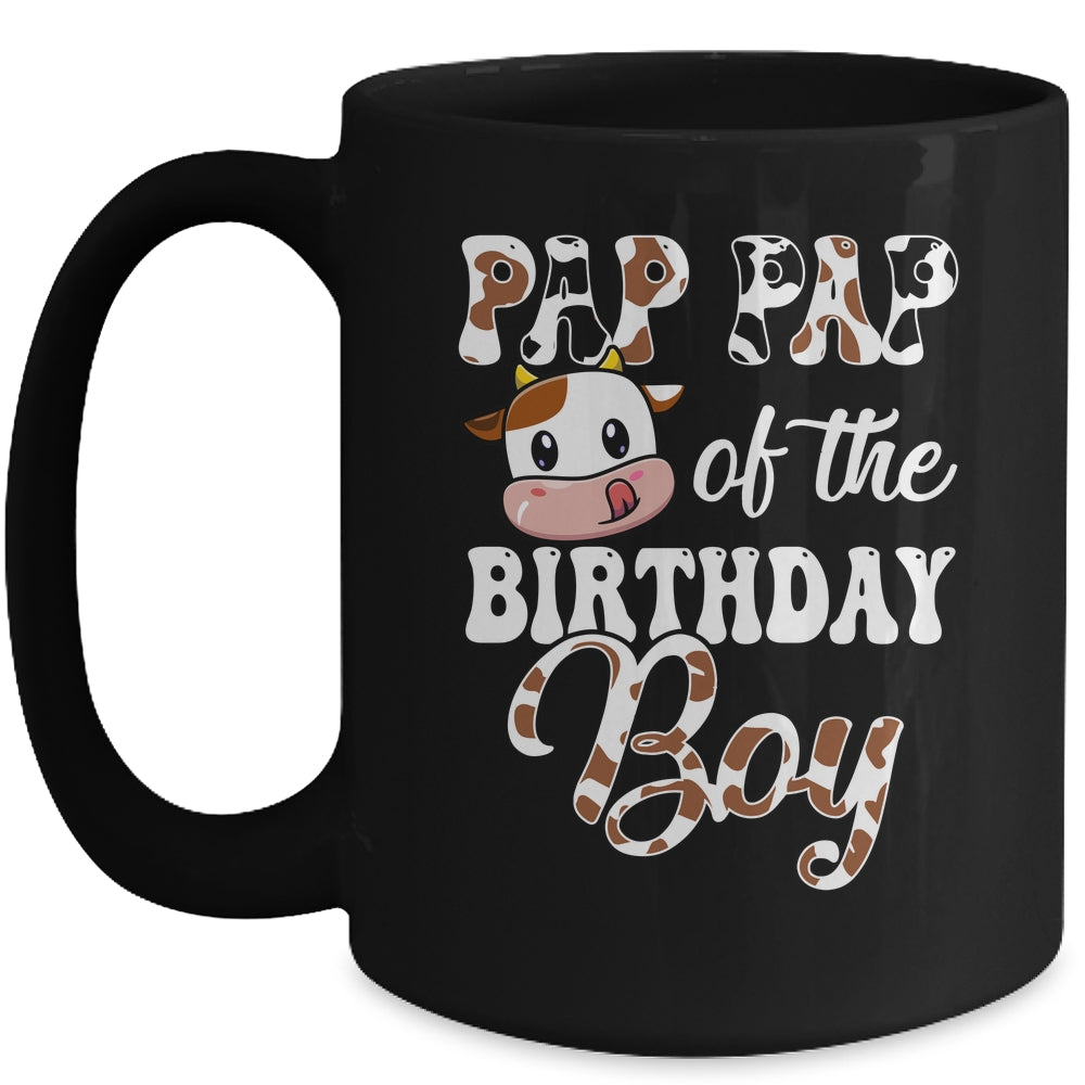 Pap Pap Of The Birthday Boy Cow Farm 1st Birthday Boy Mug | siriusteestore