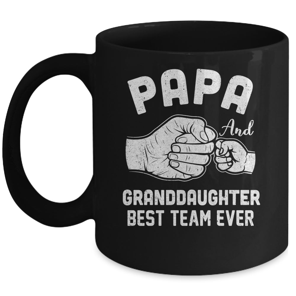 Papa And Granddaughter Best Team Ever Papa Fathers Day Mug | siriusteestore