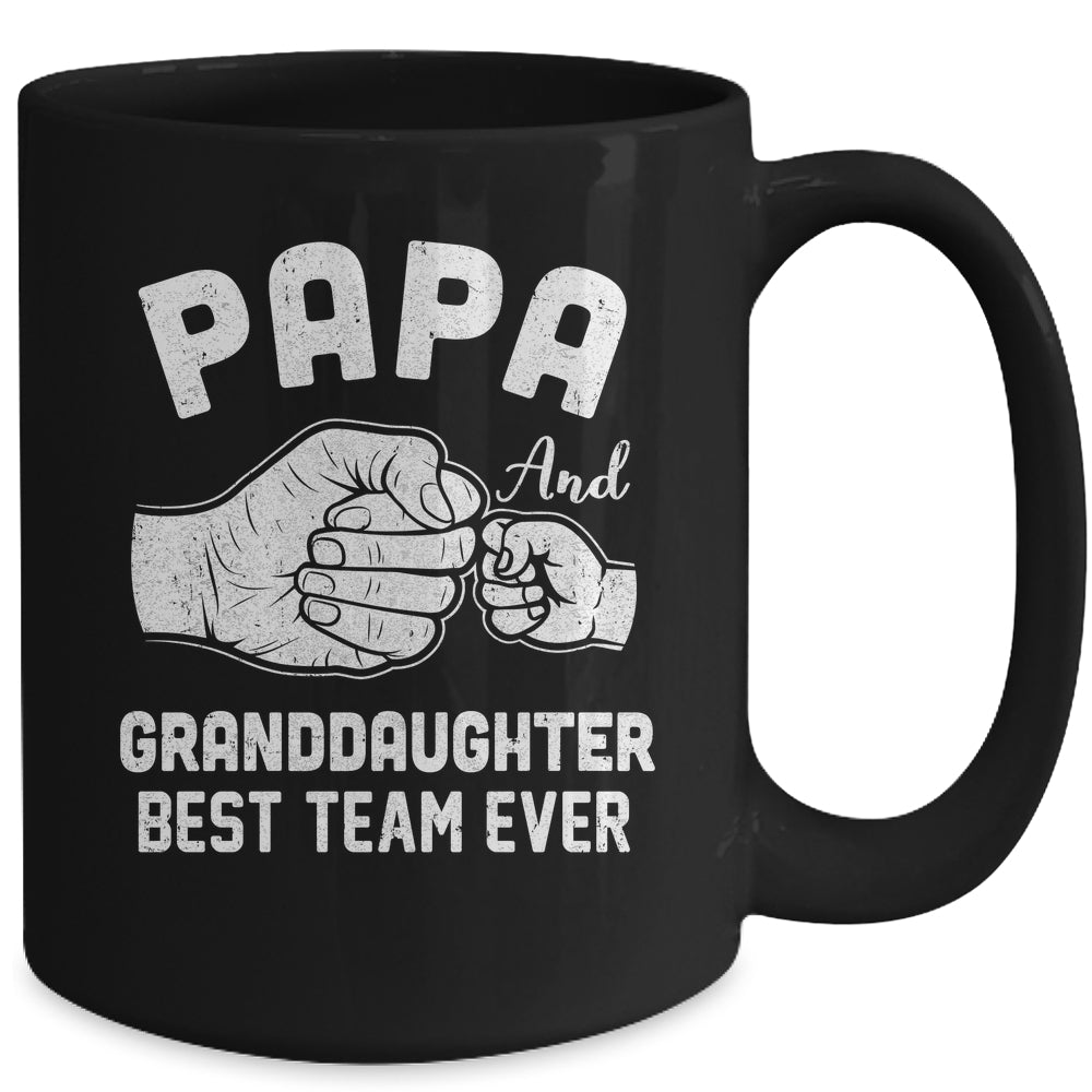 Papa And Granddaughter Best Team Ever Papa Fathers Day Mug | siriusteestore