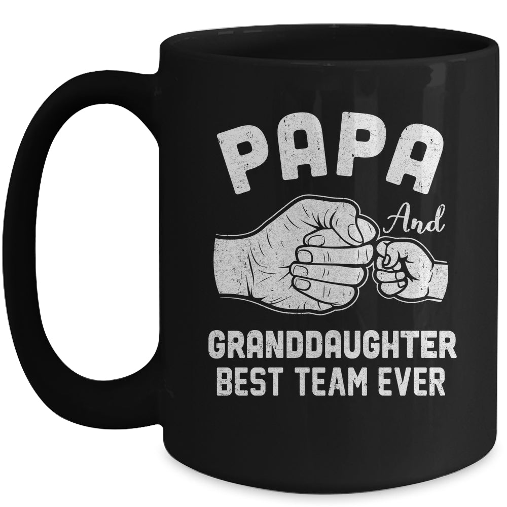 Papa And Granddaughter Best Team Ever Papa Fathers Day Mug | siriusteestore