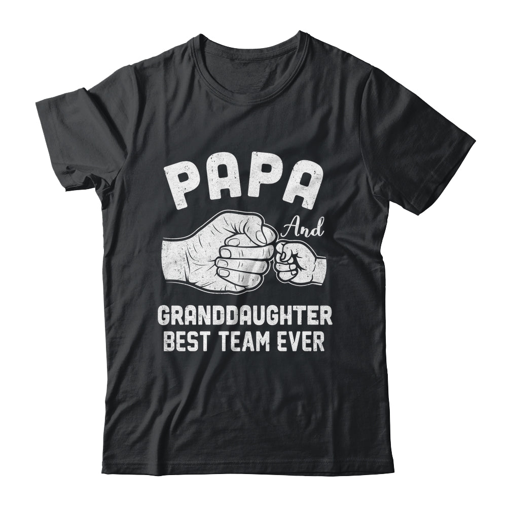 Papa And Granddaughter Best Team Ever Papa Fathers Day Shirt & Hoodie | siriusteestore