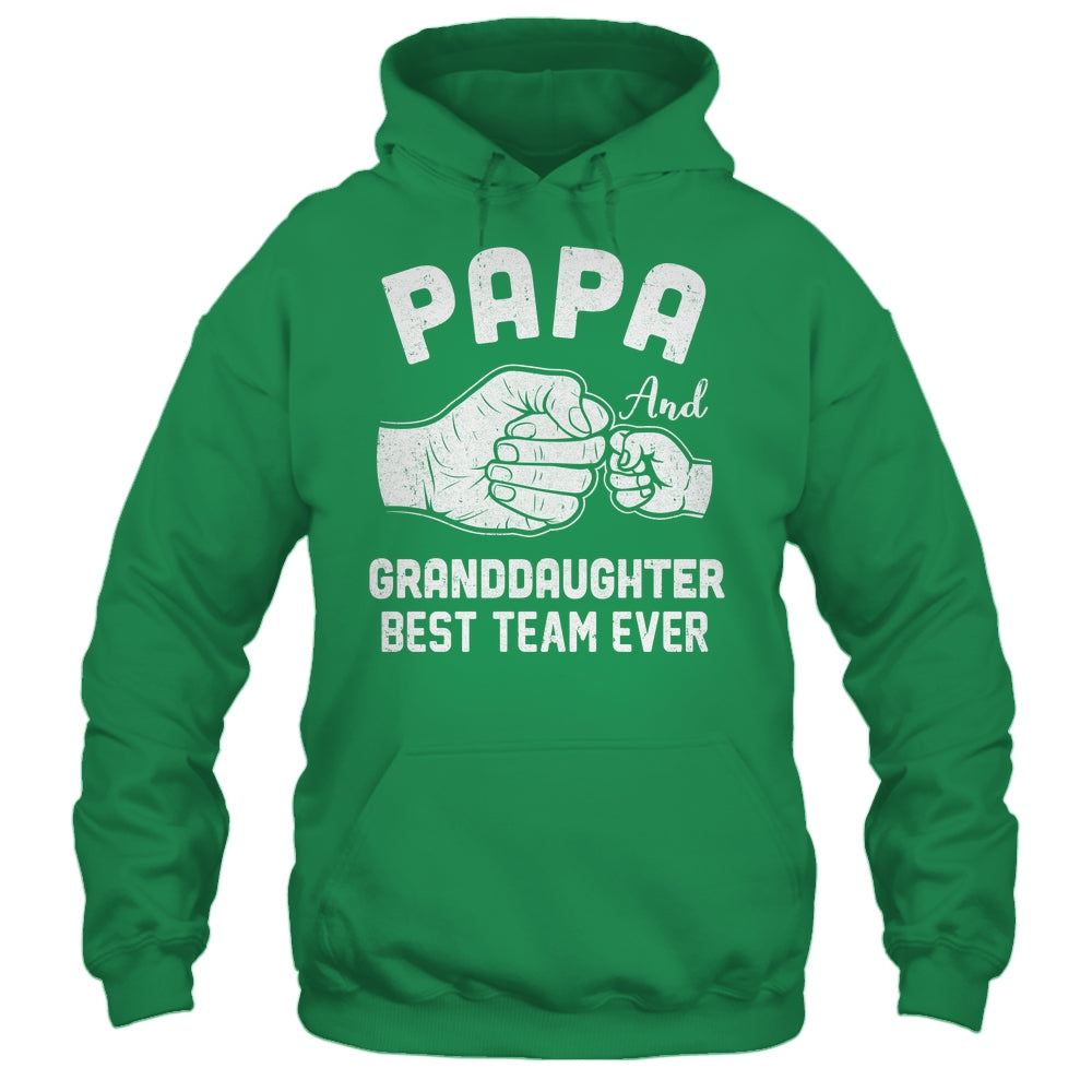 Papa And Granddaughter Best Team Ever Papa Fathers Day Shirt & Hoodie | siriusteestore