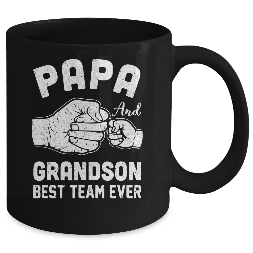 Papa And Grandson Best Team Ever Papa Matching Fathers Day Mug | siriusteestore