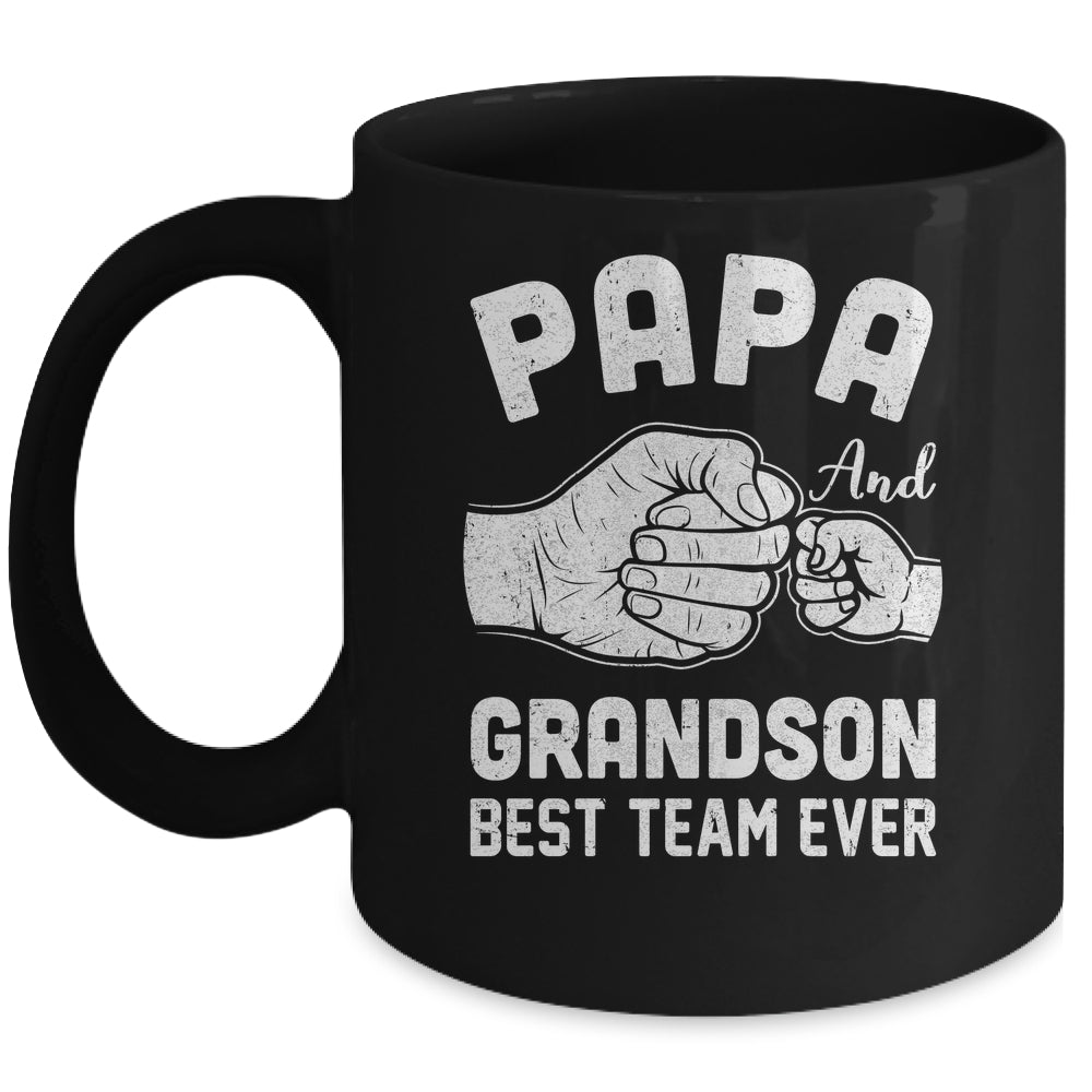 Papa And Grandson Best Team Ever Papa Matching Fathers Day Mug | siriusteestore