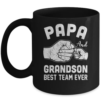 Papa And Grandson Best Team Ever Papa Matching Fathers Day Mug | siriusteestore