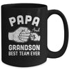 Papa And Grandson Best Team Ever Papa Matching Fathers Day Mug | siriusteestore