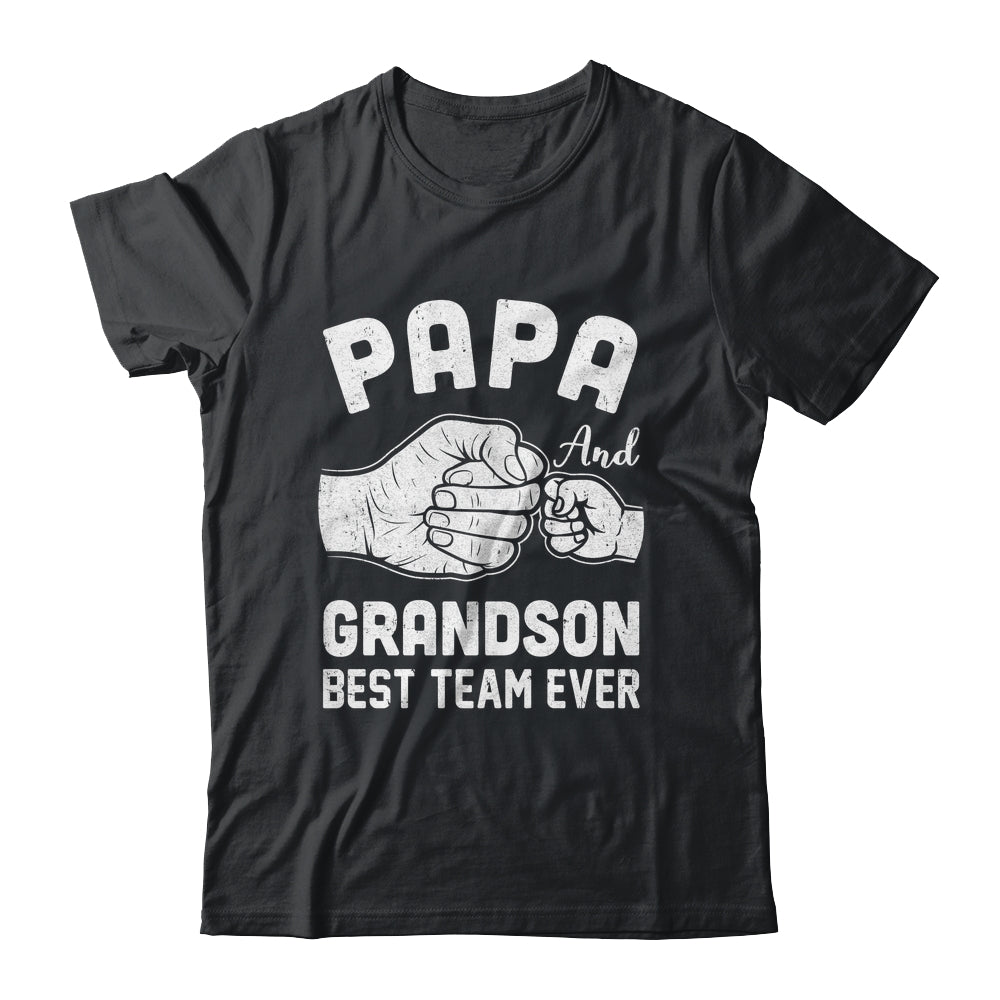 Papa And Grandson Best Team Ever Papa Matching Fathers Day Shirt & Hoodie | siriusteestore