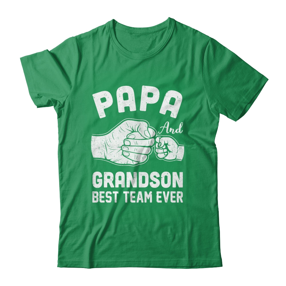 Papa And Grandson Best Team Ever Papa Matching Fathers Day Shirt & Hoodie | siriusteestore