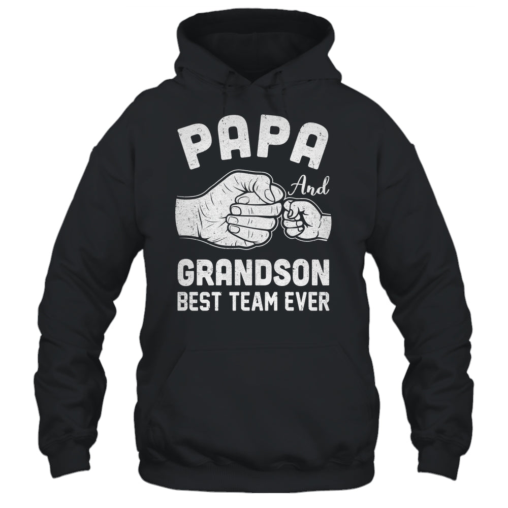 Papa And Grandson Best Team Ever Papa Matching Fathers Day Shirt & Hoodie | siriusteestore