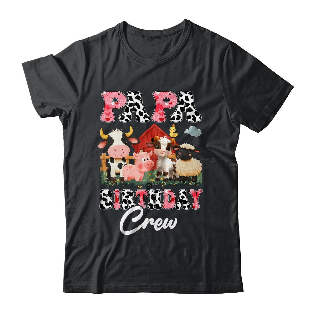 Papa Birthday Crew Farm Cow Birthday Boy Girl Family Shirt & Hoodie | siriusteestore